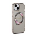 Guess IML Flowers Wreath MagSafe - Etui iPhone 15 (czarny)