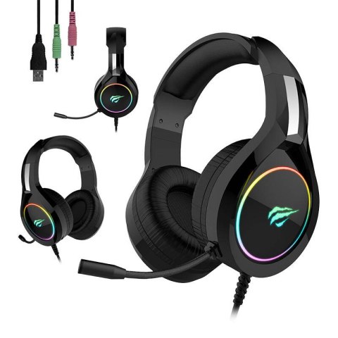Słuchawki gamingowe Havit GAMENOTE H2232D RGB USB+3.5mm