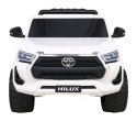 Toyota Hilux na akumulator dla dzieci Biały Pickup + Napęd 4x4 + Pilot + 2 bagażniki