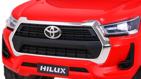 Toyota Hilux na akumulator dla dzieci Czerwony Pickup + Napęd 4x4 + Pilot