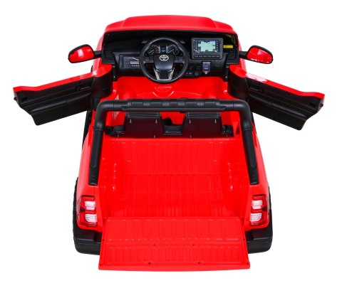 Toyota Hilux na akumulator dla dzieci Czerwony Pickup + Napęd 4x4 + Pilot