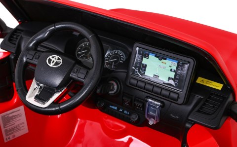 Toyota Hilux na akumulator dla dzieci Czerwony Pickup + Napęd 4x4 + Pilot