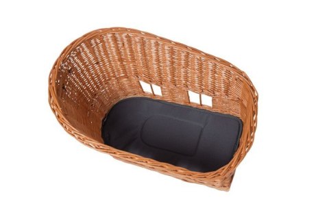 Kosz tylny na bagażnik BASIL PASJA dla zwierząt MIK 45cm, MIK System (ready to go) wiklinowy natural (NEW).