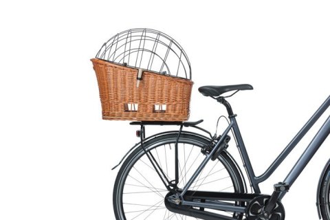 Kosz tylny na bagażnik BASIL PASJA dla zwierząt MIK 45cm, MIK System (ready to go) wiklinowy natural (NEW).