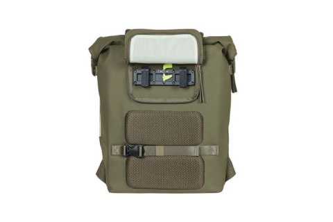 Plecak/Sakwa BASIL SOHO BACKPACK NORDLICHT17L, mocowanie na haki Hook-On System, wodoodporny poliester, oświetlenie, moss green 