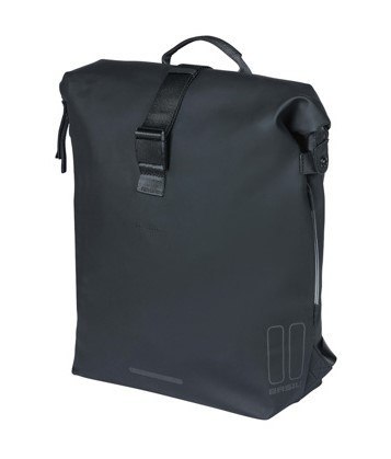 Plecak/Sakwa BASIL SOHO BACKPACK NORDLICHT17L, mocowanie na haki Hook-On System, wodoodporny poliester, oświetlenie, night black