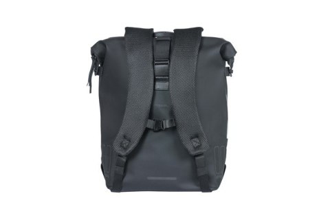 Plecak/Sakwa BASIL SOHO BACKPACK NORDLICHT17L, mocowanie na haki Hook-On System, wodoodporny poliester, oświetlenie, night black