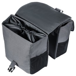 Sakwa podwójna BASIL GO DOUBLE BAG 32L, Universal Bridge System, grey melee (WYPRZEDAŻ -50%)