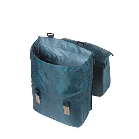 Sakwa podwójna BASIL ELEGANCE DOUBLE PANNIER BAG MIK 40-49L, MIK System (ready to go) wodoodporna estate blue (NEW).