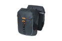 Sakwa miejska podwójna BASIL MILES TARPAULIN DOUBLE PANNIER BAG MIK 34L, MIK System (ready to go), 100% wodoodporna black orange