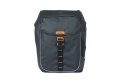 Sakwa miejska podwójna BASIL MILES TARPAULIN DOUBLE PANNIER BAG MIK 34L, MIK System (ready to go), 100% wodoodporna black orange