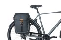 Sakwa miejska podwójna BASIL MILES TARPAULIN DOUBLE PANNIER BAG MIK 34L, MIK System (ready to go), 100% wodoodporna black orange