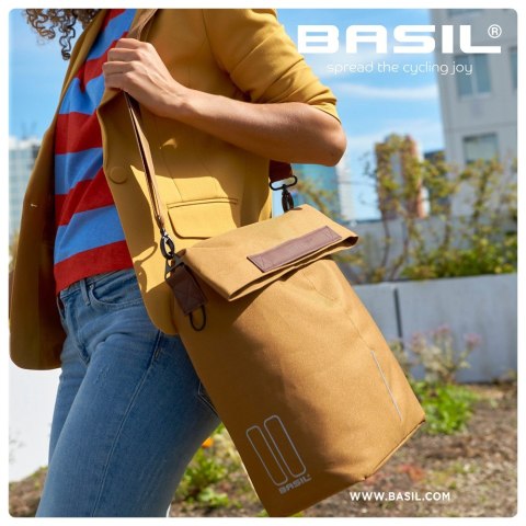 Sakwa miejska pojedyncza BASIL CITY SHOPPER 14-16L, Hook On System, camel brown (DWZ)