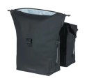 Sakwa podwójna BASIL SOHO DOUBLE PANNIER BAG NORDLICHT Universal Bridge System 41L, 100% wodoodporna night black oświetlenie Nor