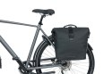 Sakwa podwójna BASIL SOHO DOUBLE PANNIER BAG NORDLICHT Universal Bridge System 41L, 100% wodoodporna night black oświetlenie Nor