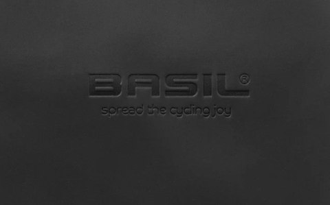 Sakwa podwójna BASIL SOHO DOUBLE PANNIER BAG NORDLICHT Universal Bridge System 41L, 100% wodoodporna night black oświetlenie Nor
