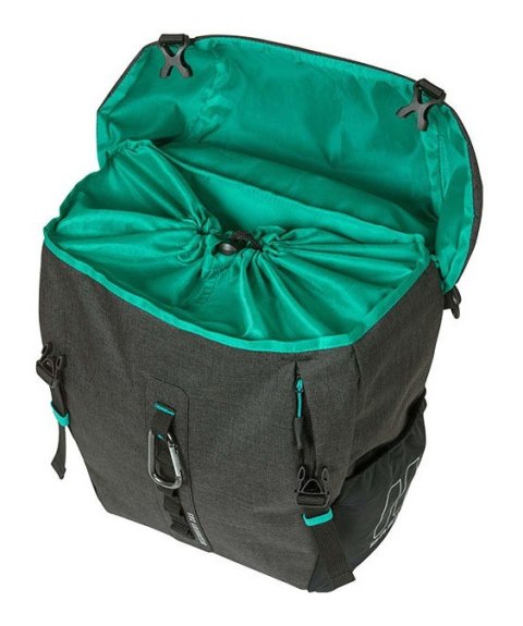 Sakwa pojedyncza BASIL DISCOVERY 365D SINGLE PANNIER BAG M 9L, Hook On System, wodoodporna black melee (NEW)