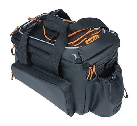 Torba na bagażnik BASIL MILES TARPAULIN TRUNKBAG XL PRO MIK 9-36L, MIK System (ready to go), 100% wodoodporna black orange (bez 
