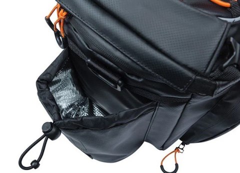 Torba na bagażnik BASIL MILES TARPAULIN TRUNKBAG XL PRO MIK 9-36L, MIK System (ready to go), 100% wodoodporna black orange (bez 