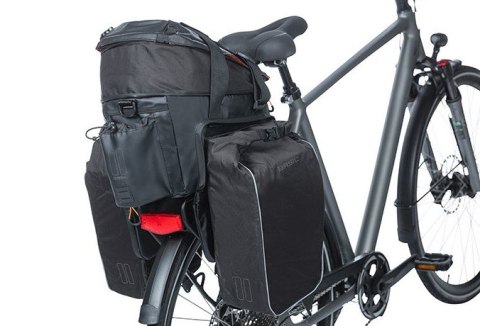 Torba na bagażnik BASIL MILES TARPAULIN TRUNKBAG XL PRO MIK 9-36L, MIK System (ready to go), 100% wodoodporna black orange (bez 