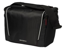 Torba na kierownicę BASIL SPORT DESIGN HANDLEBAR BAG BAG KF 7L, black + Płytka mocująca do kosza BASIL BASEASY + KLICKFIX ADAPTE