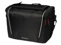 Torba na kierownicę BASIL SPORT DESIGN HANDLEBAR BAG BAG KF 7L, black + Płytka mocująca do kosza BASIL BASEASY + KLICKFIX ADAPTE