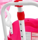 3-kołowy Rowerek dla dzieci Słonik Różowy + Dźwięki + Daszek + Barierka + Podnóżek + Rączka + Schowek