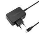 Qoltec Ładowarka sieciowa 65W | 5-20V | 3-3.25A | USB typ C | PD | Laptop | Smartfon | Czarna