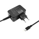 Qoltec Ładowarka sieciowa 65W | 5-20V | 3-3.25A | USB typ C | PD | Laptop | Smartfon | Czarna