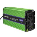 Qoltec Przetwornica napięcia Monolith | ładowanie baterii | UPS | 600W | 1200W | 12V na 230V |Czysty Sinus