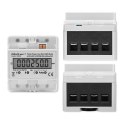 Qoltec Trójfazowy elektroniczny licznik | miernik zużycia energii na szynę DIN | 400V | 100A | LCD | 4P