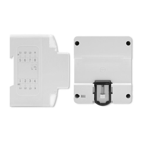 Qoltec Trójfazowy elektroniczny licznik | miernik zużycia energii na szynę DIN | 400V | 100A | LCD | 4P