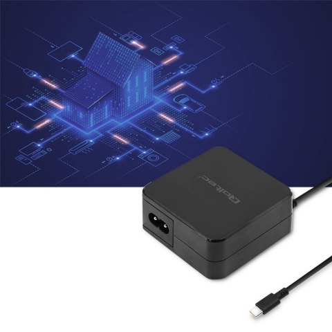 Qoltec Zasilacz sieciowy 65W | 5-20.3V | 2-3.25A | USB typ C | PD | Laptop | Smartfon