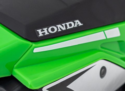 Motorek Cross Honda CRF 450R na akumulator dla dzieci Zielony + 3 Koła + Gumowy Bieżnik + Klakson