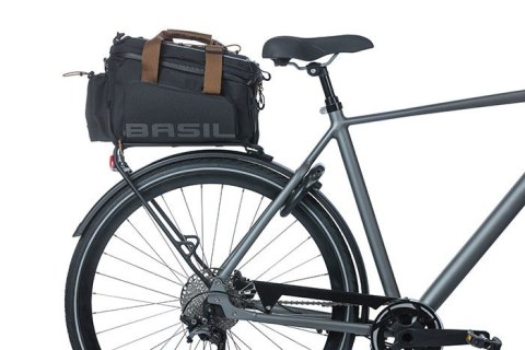 Torba na bagażnik BASIL MILES TRUNKBAG XL PRO 9-36L, 100% wodoodporna black slate (bez płytki mocującej) (NEW)