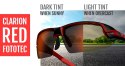 Okulary TIFOSI CRIT CLARION FOTOTEC black/red (1 szkło Clarion Red FOTOCHROM 64%-14% transmisji światła) (NEW).