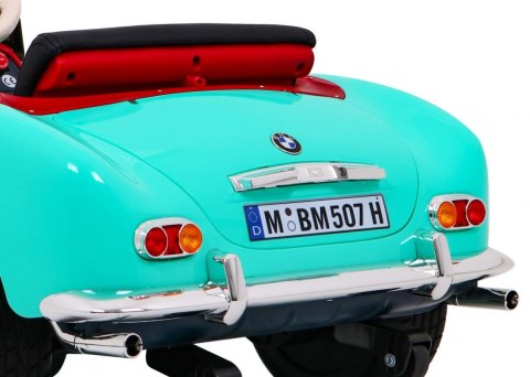 Autko BMW 507 Retro elektryczne dla dzieci Zielony
