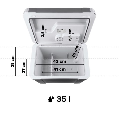 Lodówka turystyczna TEESA z funkcją grzania 35L