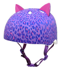 Kask dziecięcy juniorski KRASH LEOPARD KITTY roz. M YOUTH 8+ (54-58 cm) (NEW 2025)