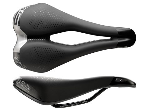 Siodło SELLE ITALIA SPORTOURING S 5 SUPERFLOW L (id match L3), Pręty Fec Alloy, Hi-Viz, Żel, 368g (NEW)