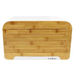 Chlebak z deską do krojenia 35x20x21cm BIAŁY