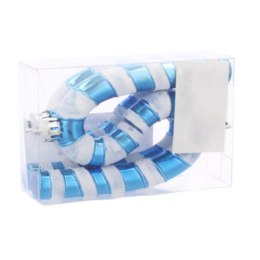 Ozdoby choinkowe 9cm kpl 4 szt CUKIERKOWA LASKA niebieska