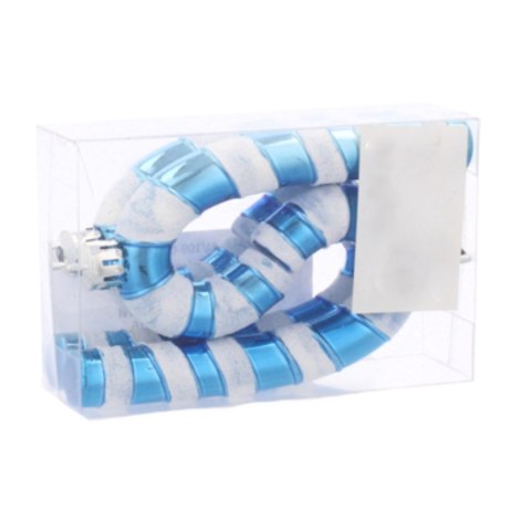 Ozdoby choinkowe 9cm kpl 4 szt CUKIERKOWA LASKA niebieska