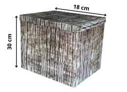 Pudełko dekoracyjne, porządkowe 370x300x320 mm kaszerowane DREWNO