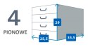 Pudełko kartonowe 4 szuflady pionowe SAWANNA LEW