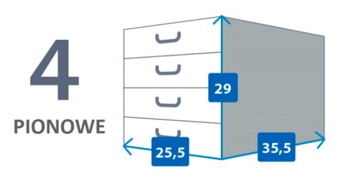 Pudełko kartonowe 4 szuflady pionowe SAWANNA LEW