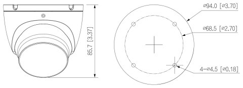 KAMERA AHD, HD-CVI, HD-TVI, PAL HAC-HDW1200TLM-IL-A-0280B-S6-BLACK - 1080p 2.8 mm DAHUA