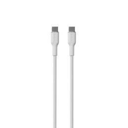 PURO ICON Soft Cable - Kabel USB-C do USB-C 1.5 m (White)