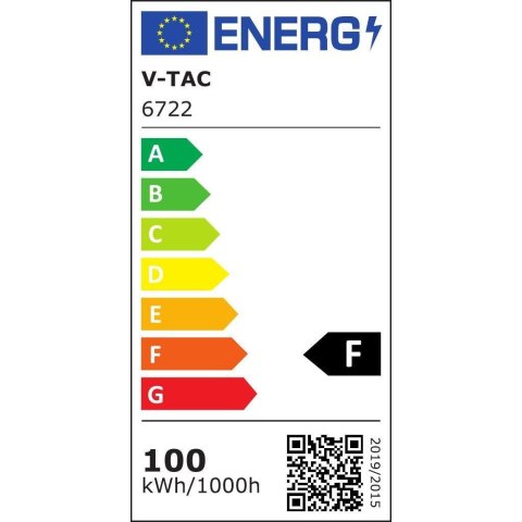 Naświetlacz LED V-TAC 100W SMD F-class czarny VT-49104 4000K 8700lm