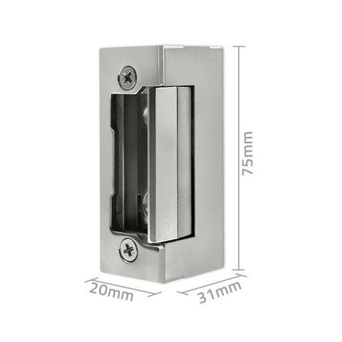 Qoltec Elektrozaczep symetryczny rygiel | 12V | Stal nierdzewna